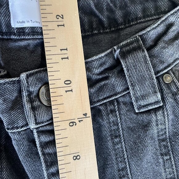 ASOS DESIGN Jeans Mens 33x32 Black Seamed Panel Straight Leg Denim Grunge Casual - Picture 10 of 11